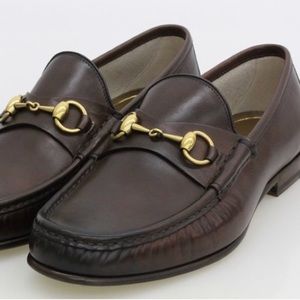 Gucci Brown Horse-bit Loafers